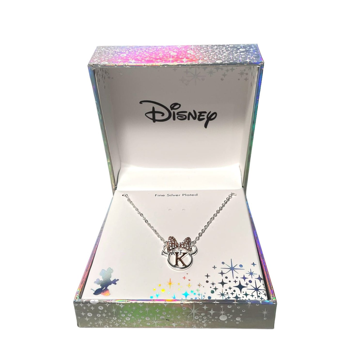 COLLAR DISNEY PLATEADO DE MINNIE INICIAL L