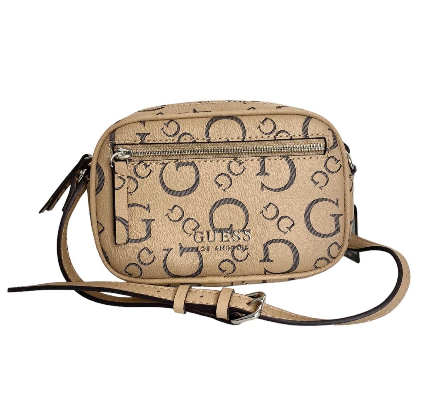 BOLSA GUESS ROSA Y CAFÉ
