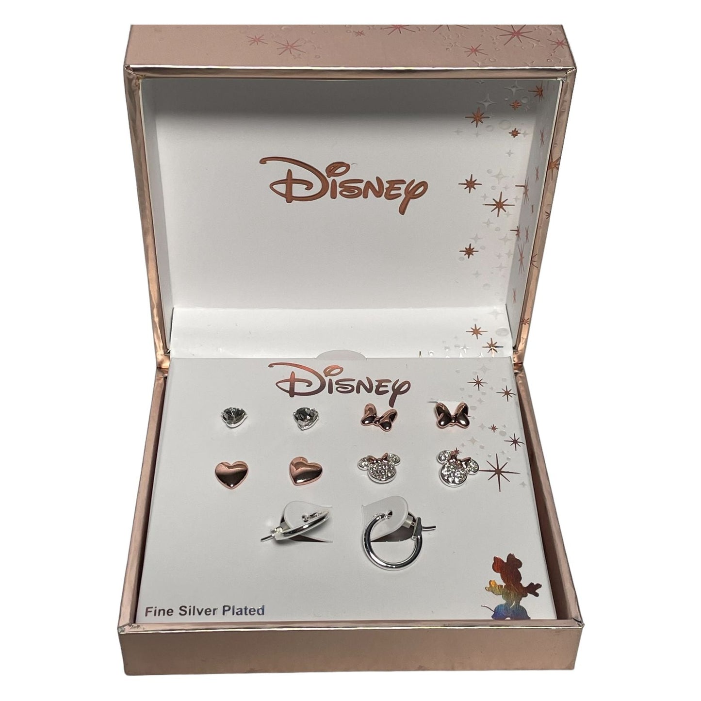 ARETES DISNEY MINNIE MOUSE PLATA